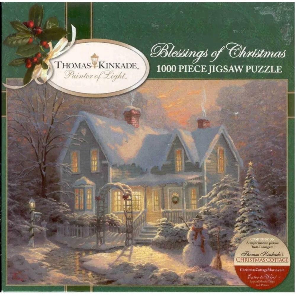 Thomas Kinkade Blessings of Christmas 1000-piece Puzzle